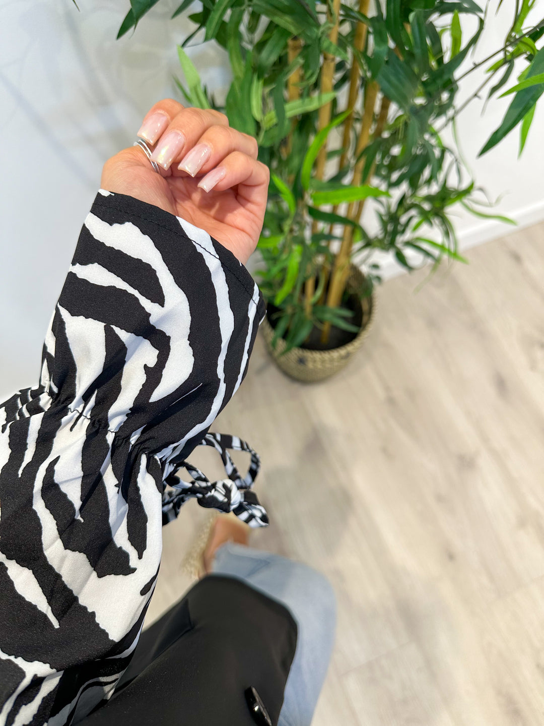 Zebra Sleeve Blazer