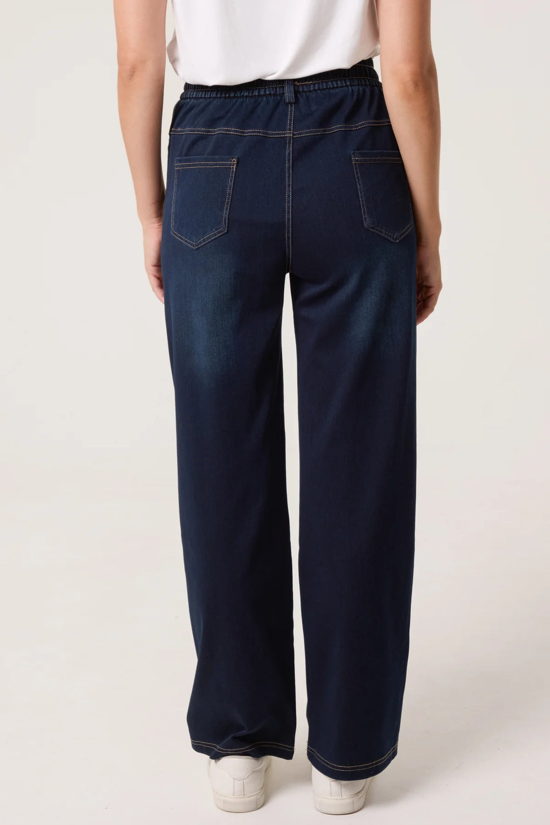 Dark Wash Stretch Wide Leg Jeans