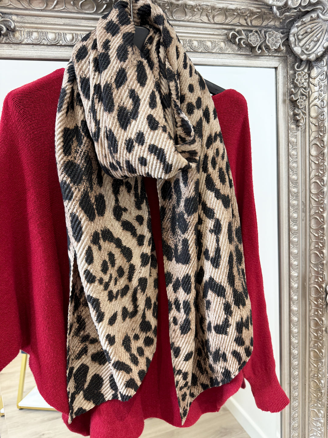 Leopard Crinkle Scarf