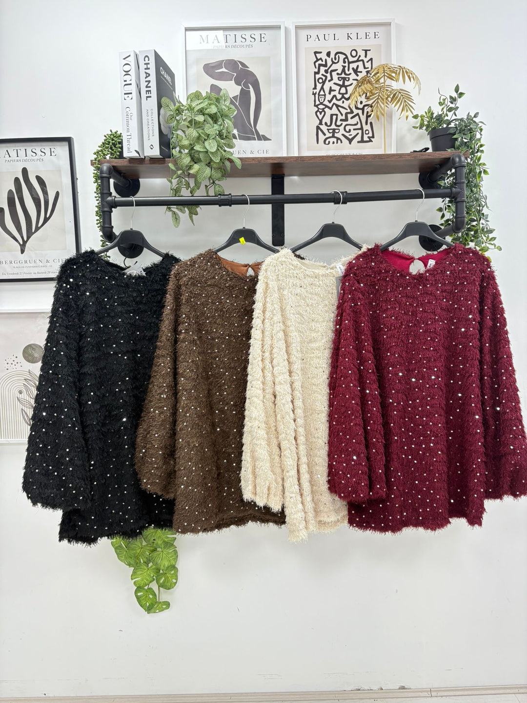 Matilda Sequin Top - Chocolate