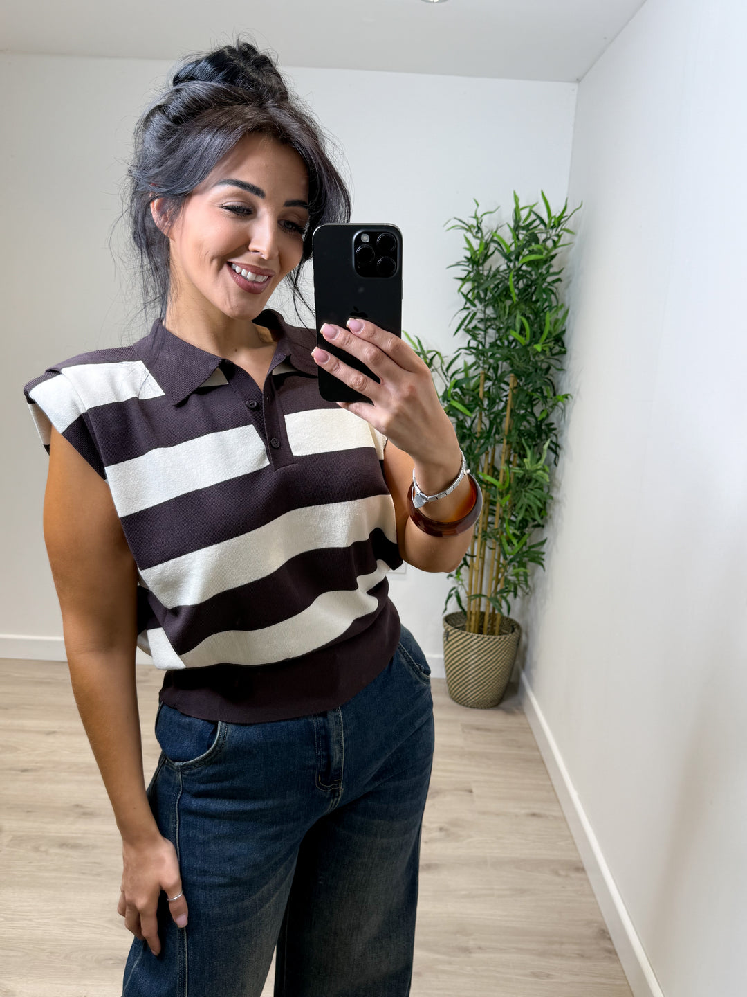 Stripe Soft Knit - Chocolate