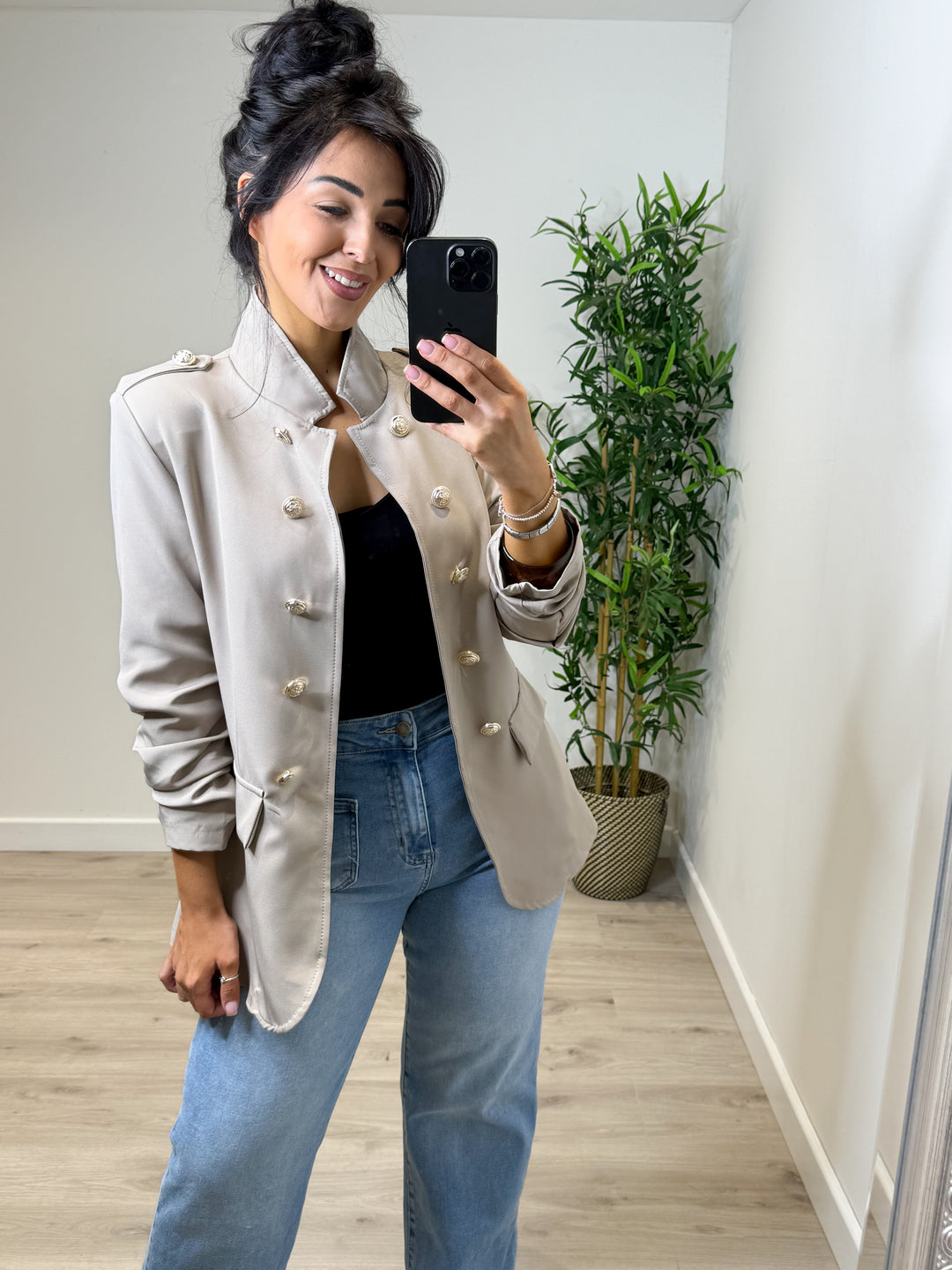 Military Blazer - Mocha