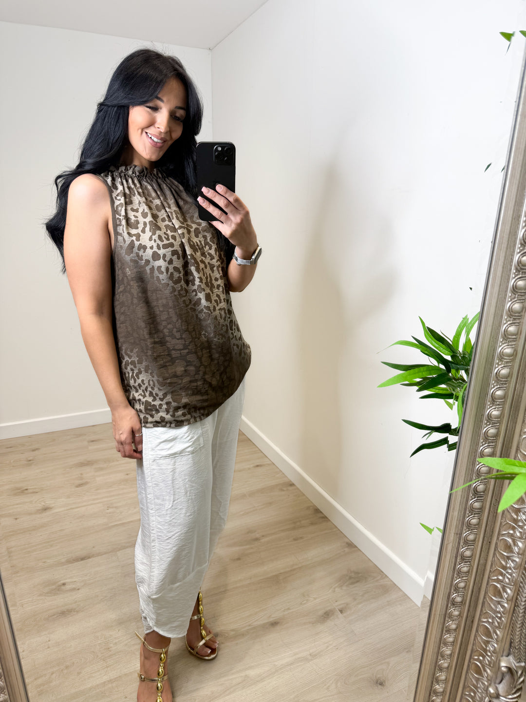 Leopard Chocolate Top