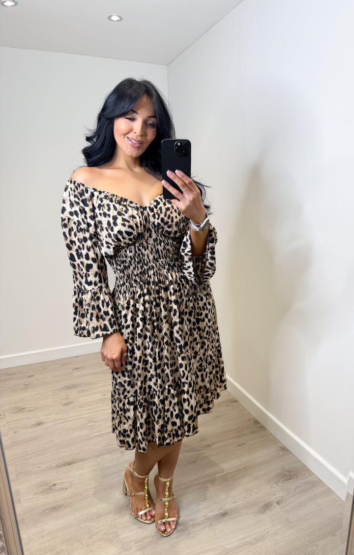 Carly Dark Leopard Magic Dress