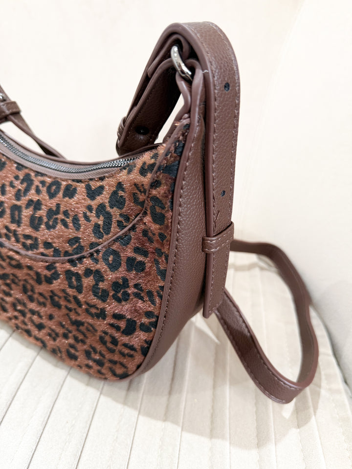 Leopard Boat Bag - Chocolate