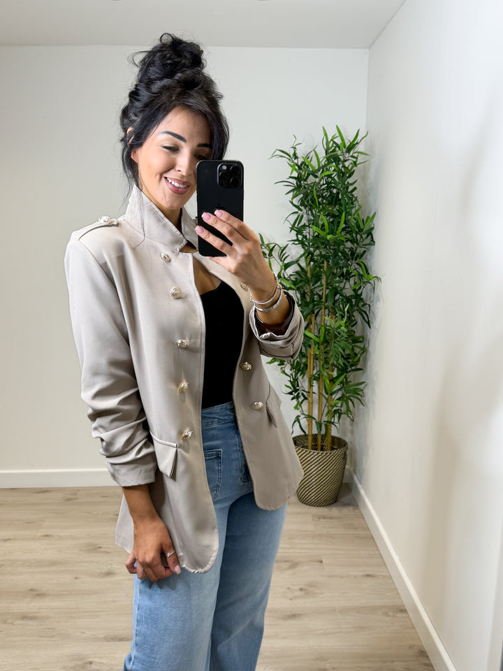 Military Blazer - Mocha