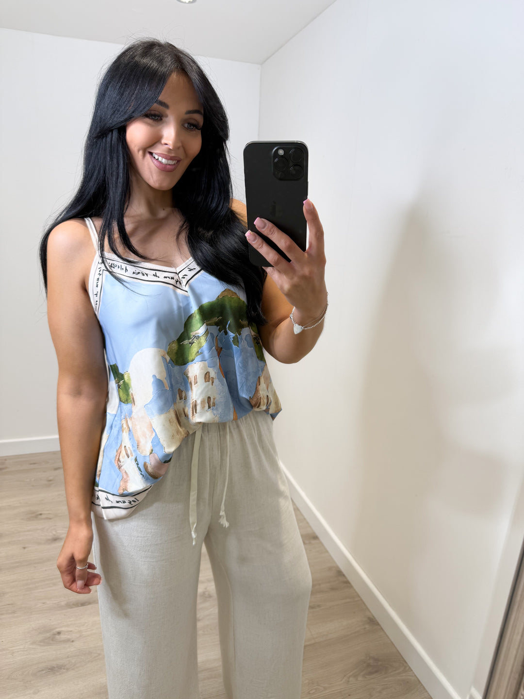 Santorini Top - Baby Blue