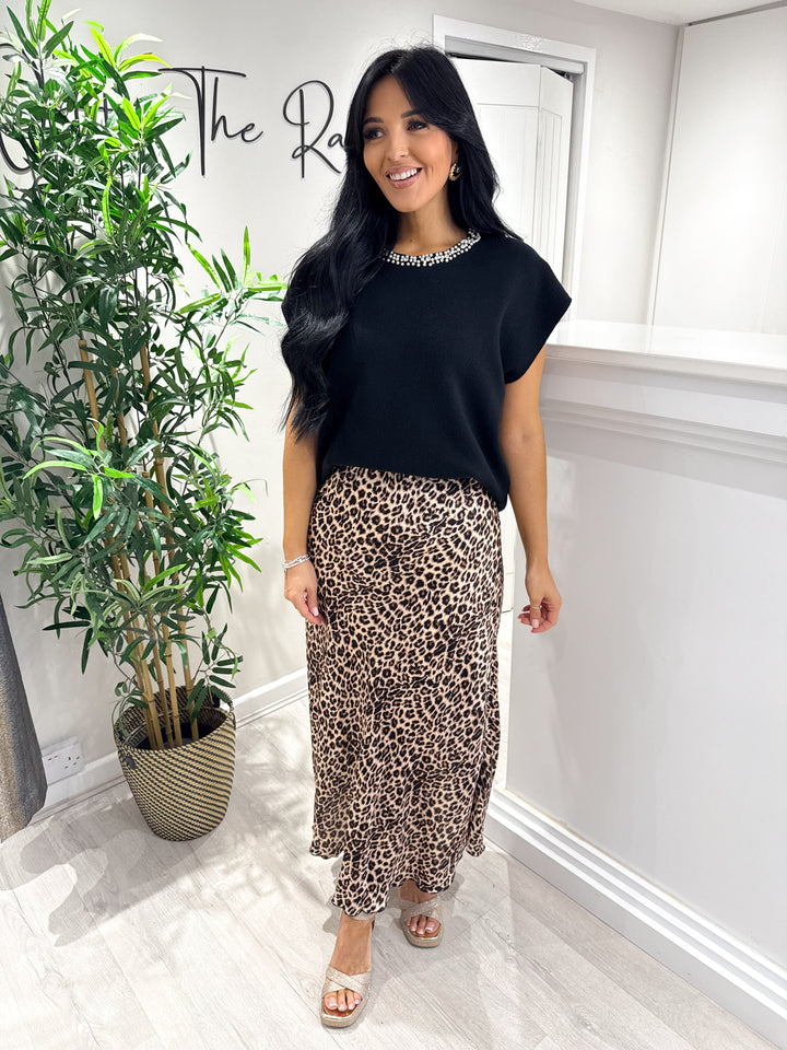 Mia Diamanté Top - Black