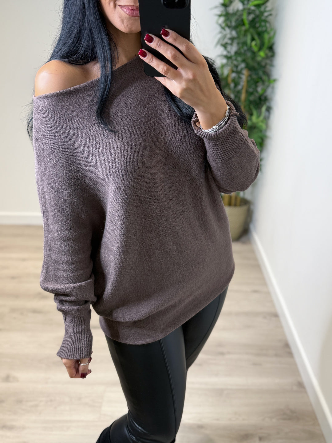 Maple Soft Knit Top - Mocha