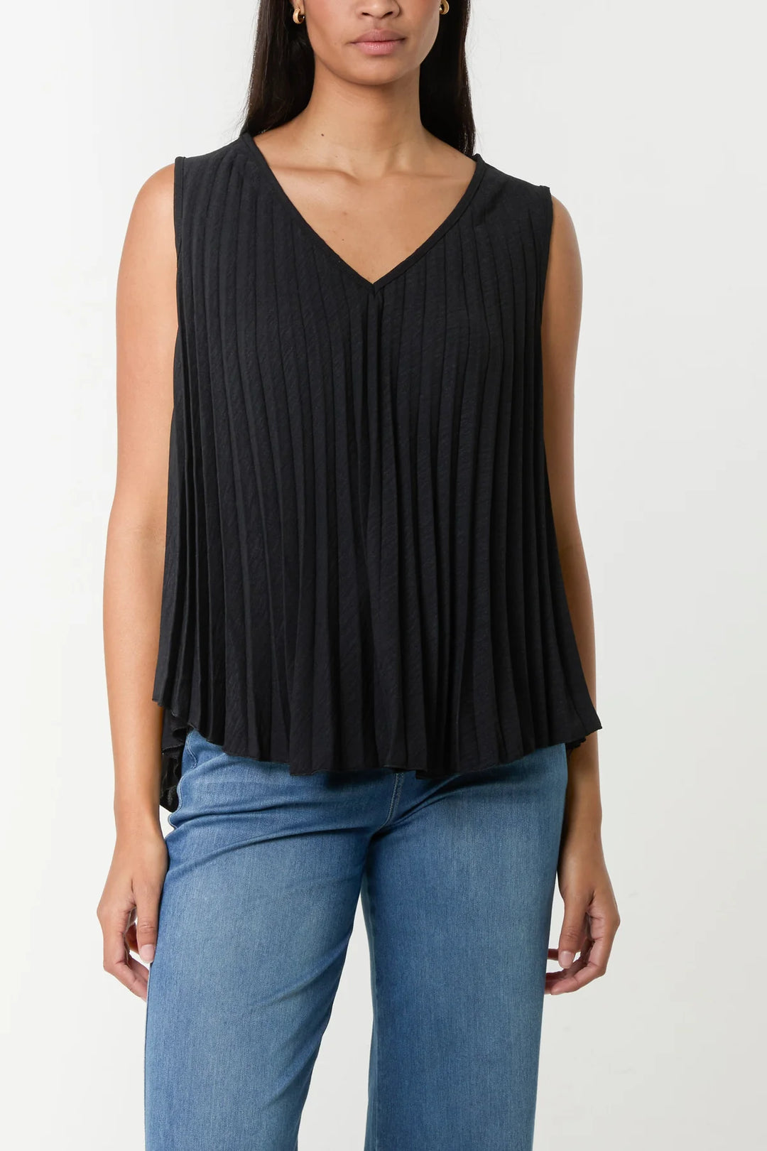 Plain Pleated Top