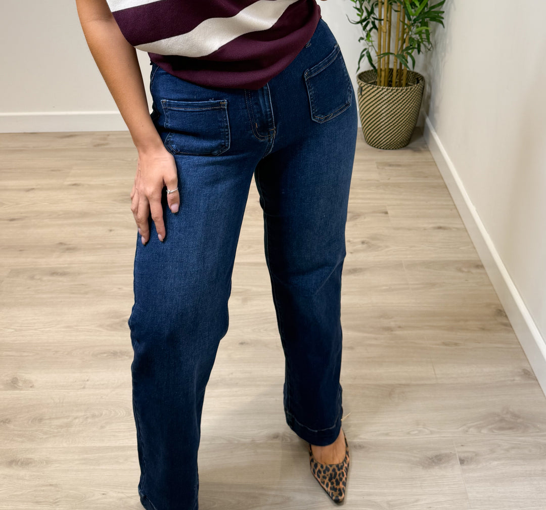 Double Pocket Dark Wash Jeans