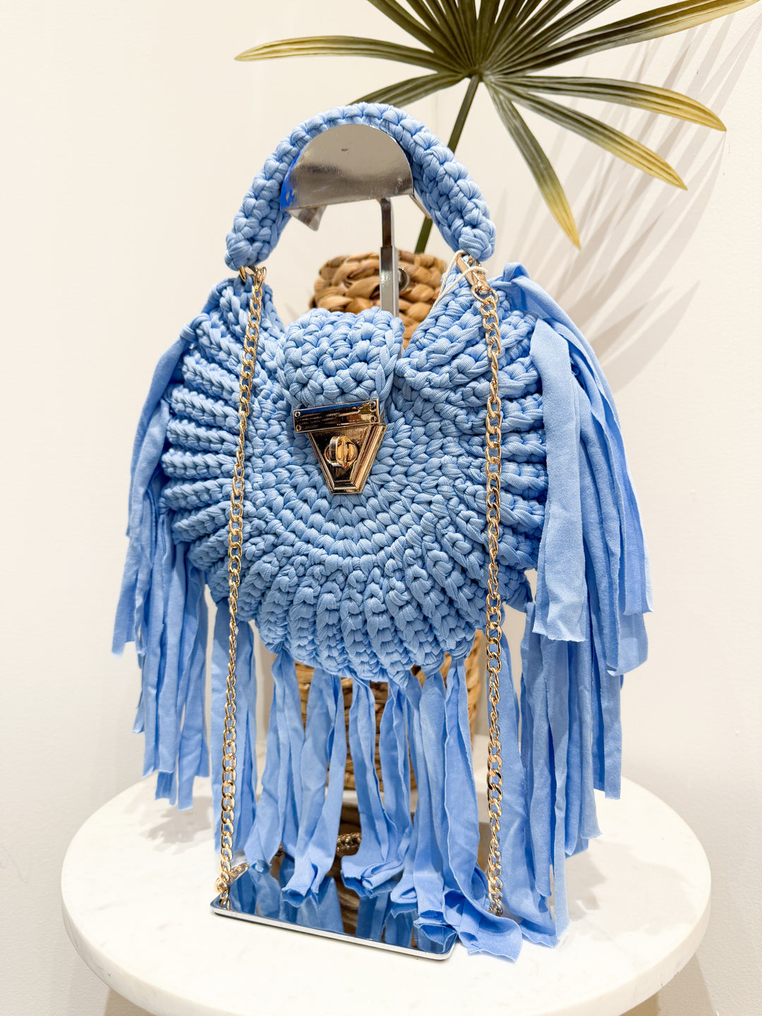 Iris Crochet Bag - Blue