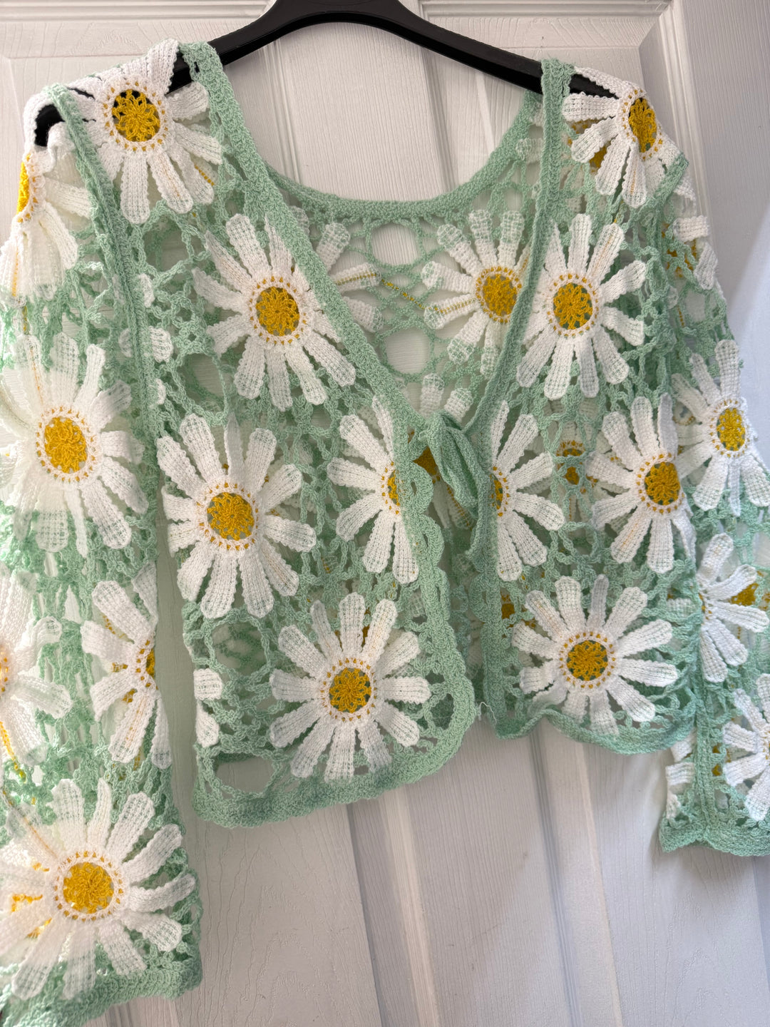 Daisy Crochet Jacket - Mint