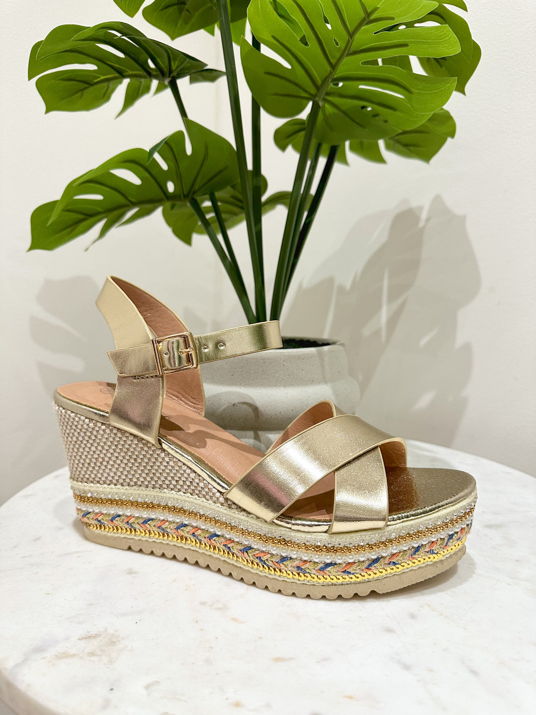 Dolly Wedges - Gold