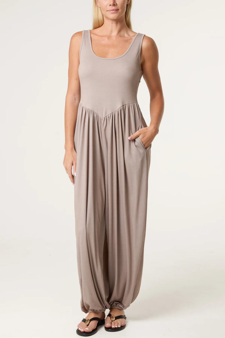 Capri Jumpsuit - Mocha